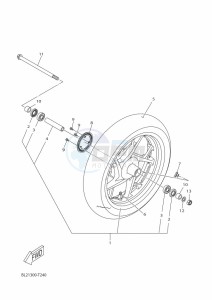 CZD250-A  (B8Y4) drawing FRONT WHEEL