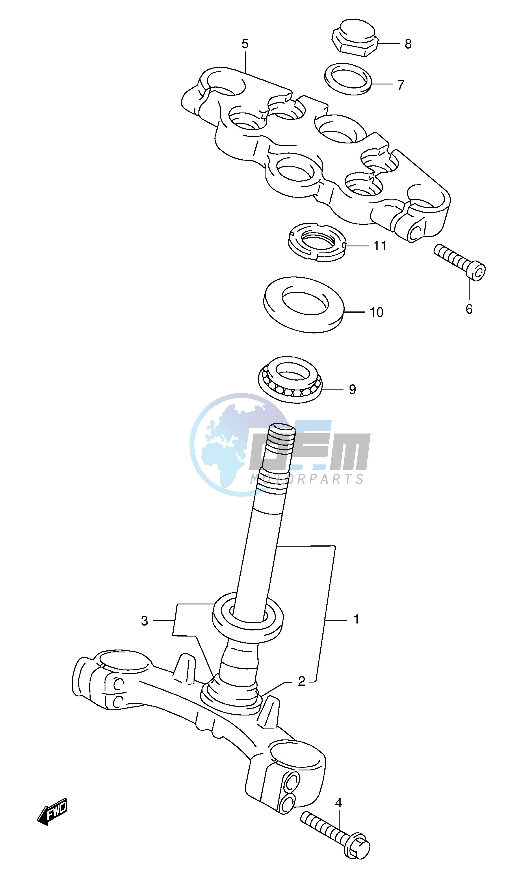 STEERING STEM (MODEL W X Y K1 K2)