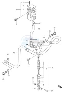 GSF1200 (E2) Bandit drawing REAR MASTER CYLINDER (GSF1200T V W X Y ST SV SW SX SY)