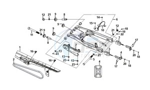 WOLF SB125Ni (L8) EU drawing REAR FORK / AANDRIJVING