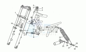 SP III 1000 drawing Rear suspension-fork