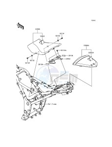 NINJA 300 ABS EX300BEFA XX (EU ME A(FRICA) drawing Seat