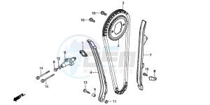 TRX300FW FOURTRAX drawing CAM CHAIN/TENSIONER