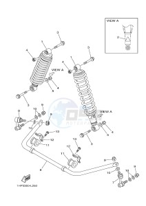 YFM550FWAD YFM5FGPB GRIZZLY 550 EPS (1HSA) drawing REAR SUSPENSION