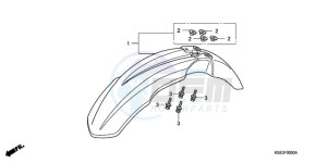 CRF150R9 Europe Direct - (ED / 2ED) drawing FRONT FENDER