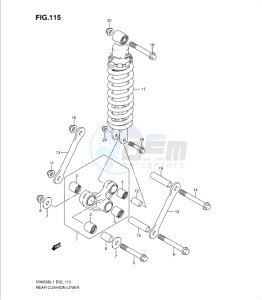 SV650/S drawing REAR CUSHION LEVER (SV650SL1 E24)