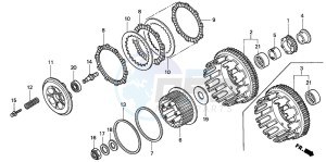 CBR900RR FIRE BLADE drawing CLUTCH