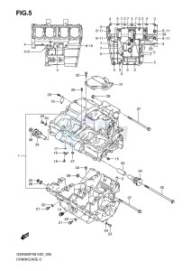 GSX650F (E2) Katana drawing CRANKCASE