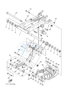 YFM350R YFM350RB RAPTOR 350 (10P9 10P9) drawing REAR ARM