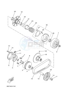 YP125RA (ABS) X-MAX 250 ABS (2DL3) drawing CLUTCH