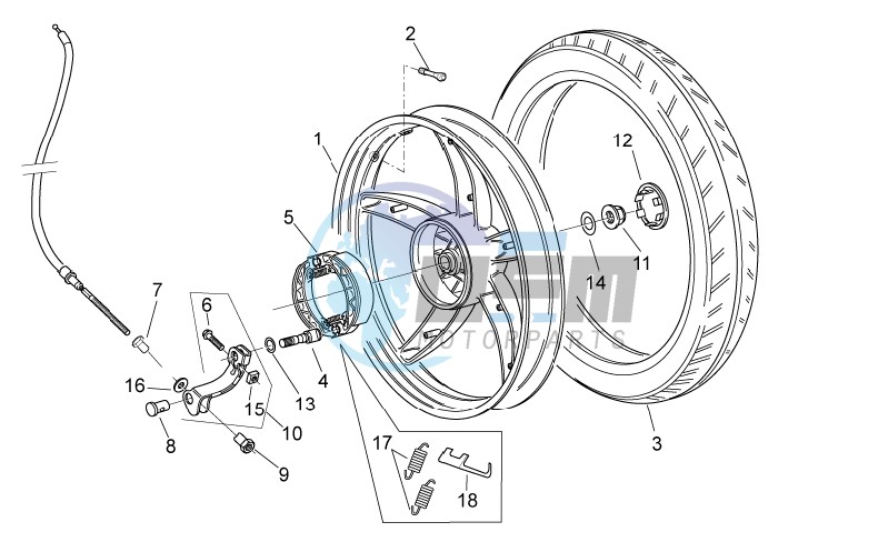 Rear wheel - disc brake