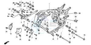 VT1100C drawing FRAME BODY (VT1100C2)