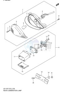 UC125 (E2) drawing REAR COMB LAMP