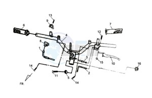 ORBIT II 50 TS L1-L6 drawing STEERING / BRAKE LEVERS CPL.  L/R