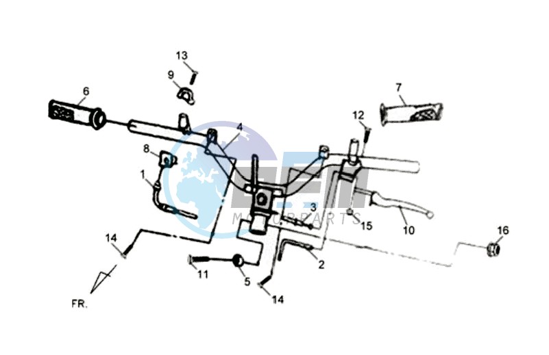 STEERING / BRAKE LEVERS CPL.  L/R