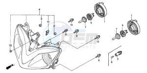 CBR600FR drawing HEADLIGHT (2)