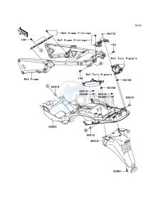 ZZR1400_ABS ZX1400D9F FR GB XX (EU ME A(FRICA) drawing Rear Fender(s)