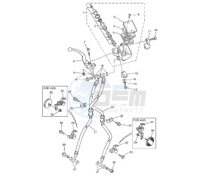 XJR 1300 drawing FRONT MASTER CYLINDER