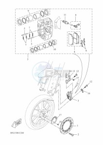 YZF125-A YZF-R125 (B5G5) drawing FRONT BRAKE CALIPER