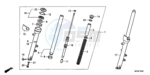 CBF10009 UK - (E / MKH) drawing FRONT FORK