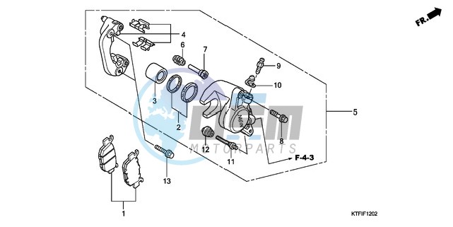 REAR BRAKE CALIPER (SH1259/1509)