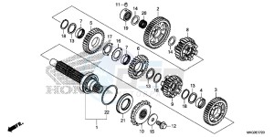 CMX500AH UK - (E) drawing TRANSMISSION (COUNTERSHAFT)