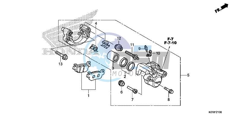 REAR BRAKE CALIPER