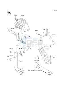 KAF 620 E [MULE 3010 4X4] (E6F-E8F) E6F drawing BRAKE PEDAL_THROTTLE LEVER