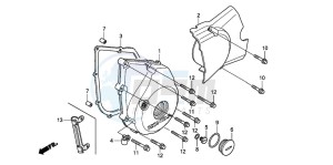 ANF125 drawing LEFT CRANKCASE COVER