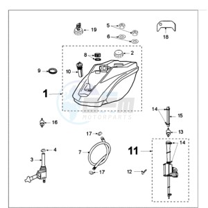 LUDIX 10 L TREND drawing TANK AND FUEL PUMP