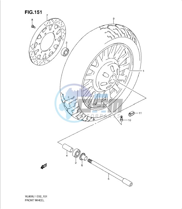 FRONT WHEEL (VL800CL1 E2)