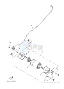 MTM850 MTM-850 XSR900 (B90W) drawing STARTING MOTOR