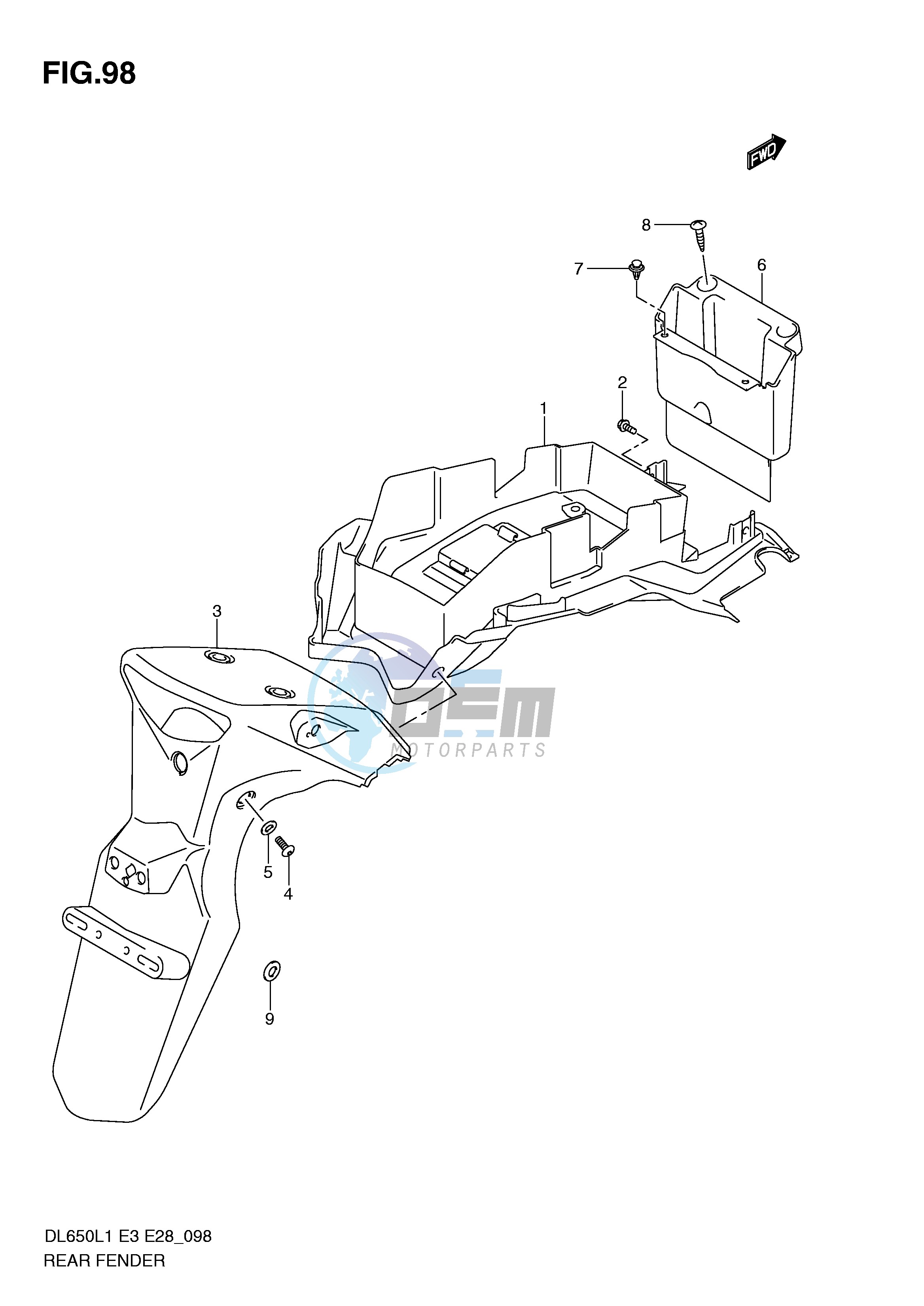 REAR FENDER (DL650L1 E3)