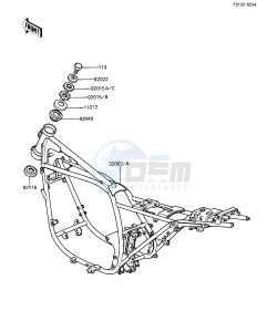 ZX 1100 A [GPZ] (A1-A2) [GPZ] drawing FRAME