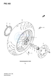 AN400 ABS BURGMAN EU-UK drawing REAR WHEEL