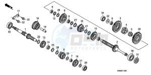 TRX250X9 Australia - (U) drawing TRANSMISSION