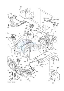 YFM700FWA YFM7FGD GRIZZLY 700 (1ND7) drawing FRONT FENDER