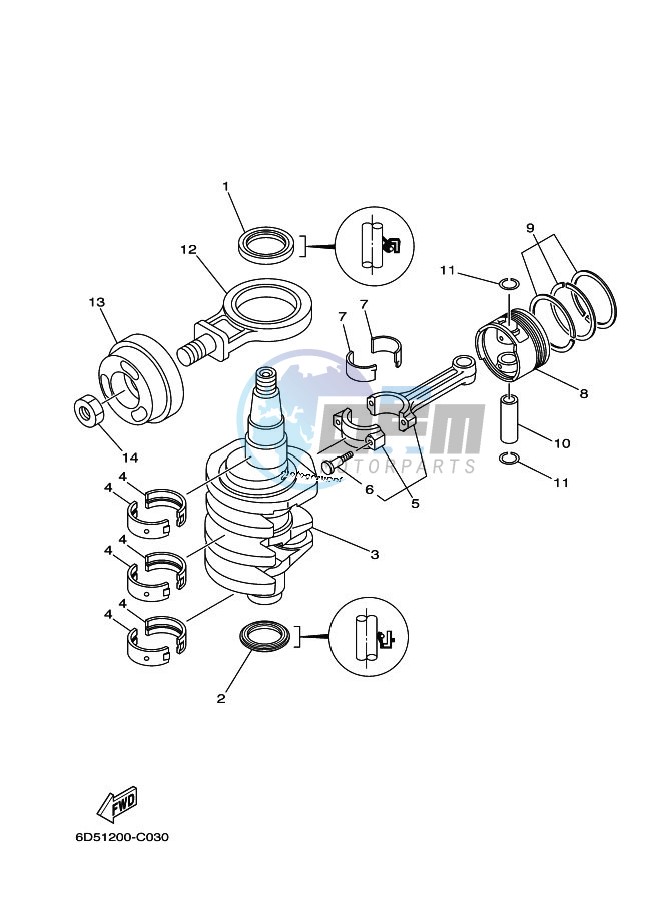 CRANKSHAFT--PISTON