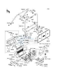 MULE 4010 DIESEL 4x4 KAF950FCF EU drawing Guards/Cab Frame