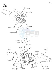 KLX110 KLX110CFF EU drawing Fenders