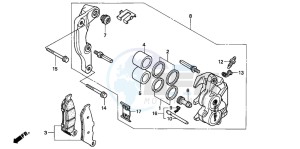 FX650 drawing FRONT BRAKE CALIPER