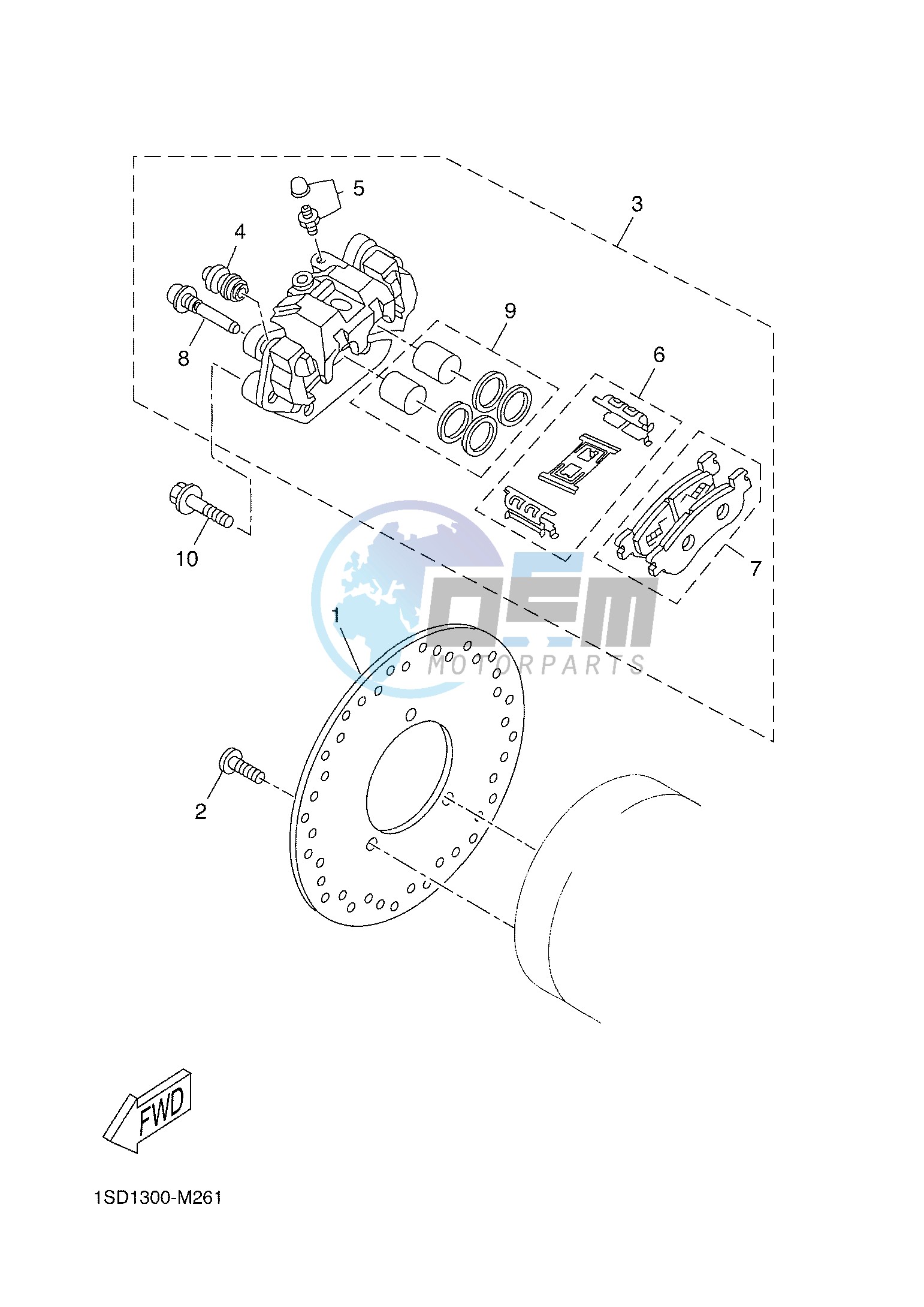 REAR BRAKE CALIPER