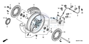 NT700VAA France - (F / ABS) drawing FRONT WHEEL