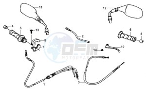 JET EURO X 50 drawing CABLES / BRAKE LEVER