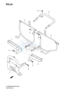 LT-Z400 (E28-E33) drawing FOOTREST