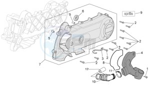 Scarabeo 50 4t 4v net drawing Variator cover