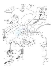 XVS950CU XV950R XV950 R-SPEC (2DX7) drawing FUEL TANK