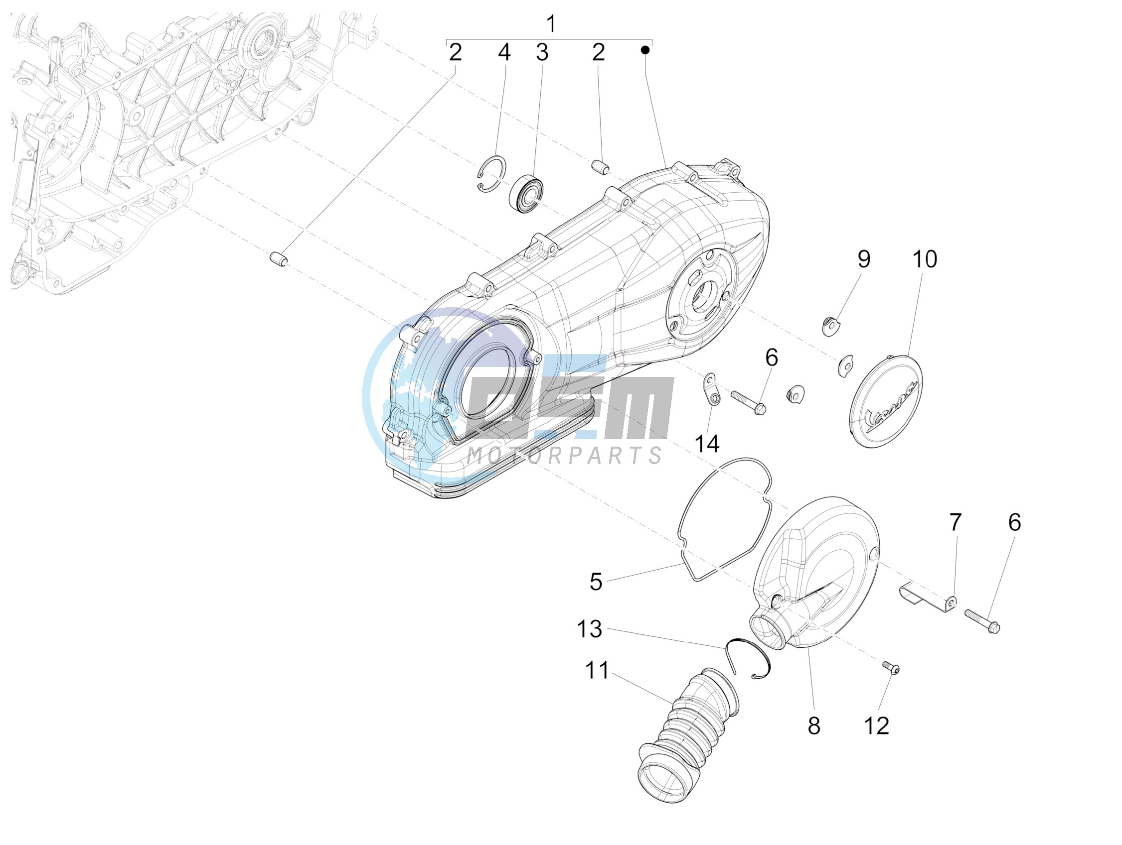 Crankcase cover - Crankcase cooling