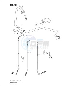 VLR1800 drawing HANDLEBAR (VLR1800TL1 E2)