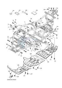 YFM700FWBD YFM70KPHH KODIAK 700 EPS HUNTER (2SMF) drawing FRAME